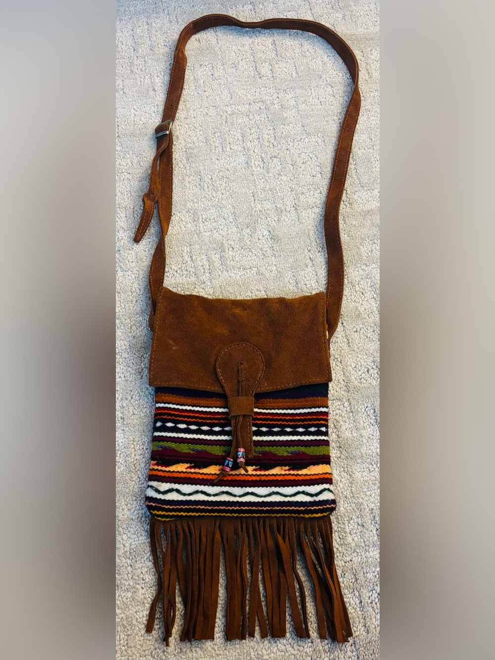 Handmade Boho Native Suede Bag